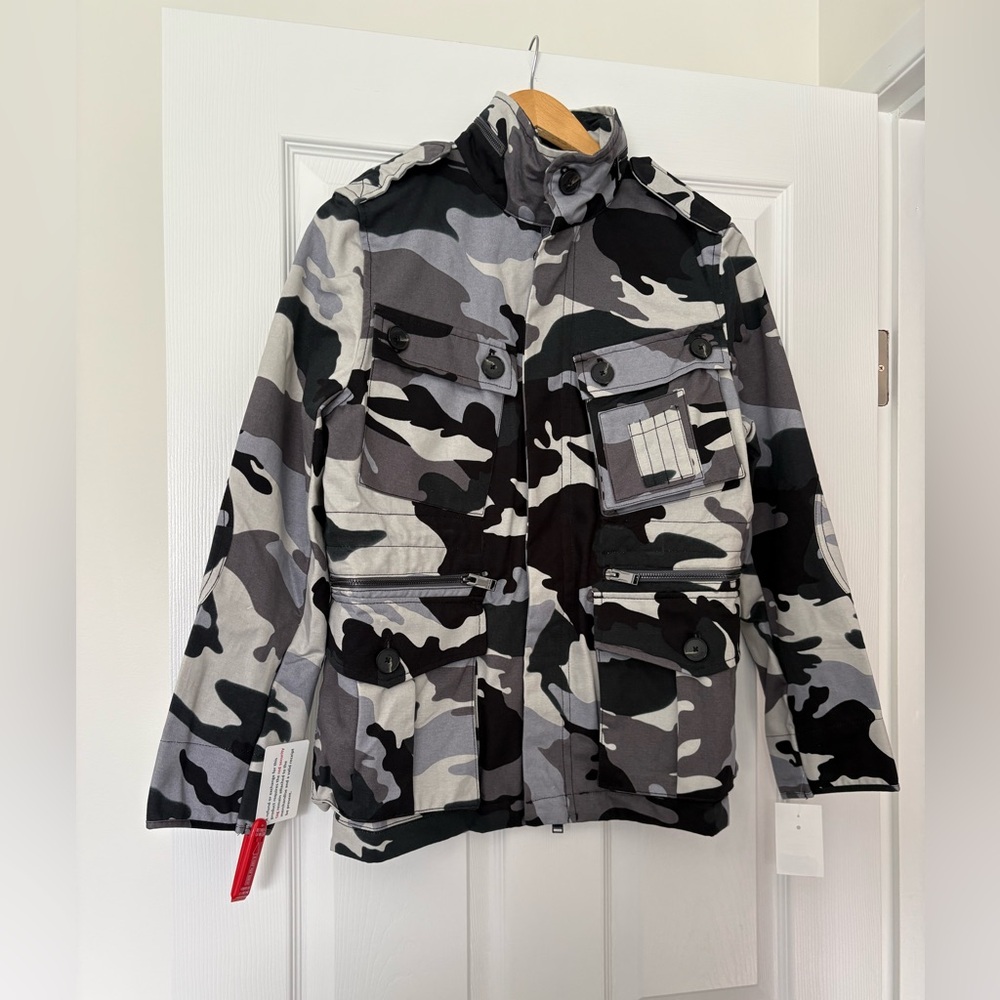 NWT Zadig & Voltaire Camo Skull Jacket | Hooded Designer Coat